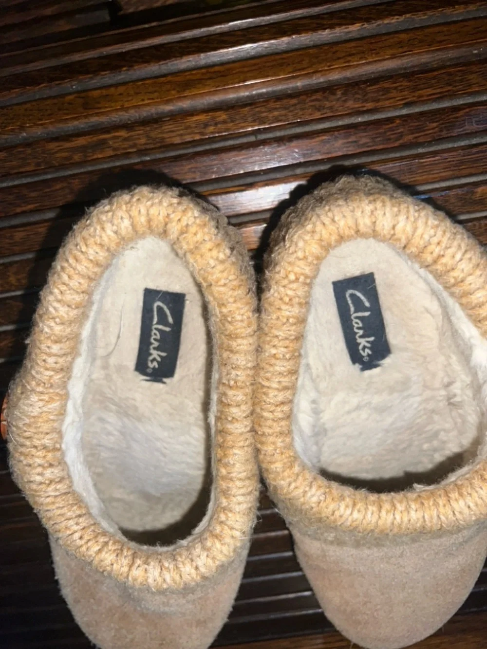 Clarks‎ Women's Tan Suede Ankle Booties with Knit Cuff